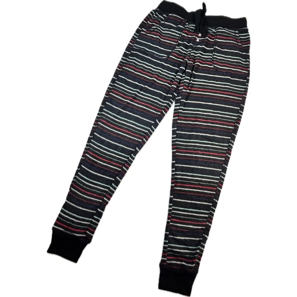 Jones New York Signature Stretch Womens Pajama Set Striped Long Sleeve Pants